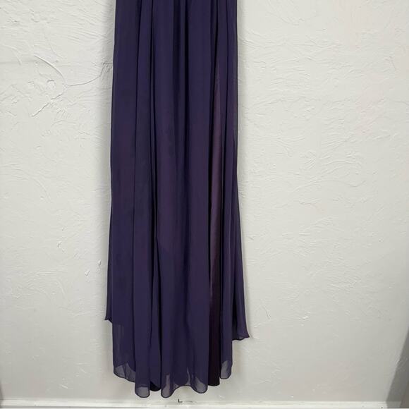 Narianna Purple Sequined Gown Womens XS Formal Bridesmaid Prom High Slit Dress - Picture 5 of 14